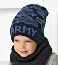Czapka zimowa dla chłopca, BEANIE Armbos, militarna rozm. 48-50 cm