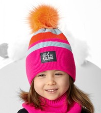Czapka zimowa dla dziewczynki, Marizza, kolorowa, 50-54 cm