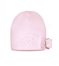 Elegancka czapka dla dziewczynki Marisa, różowa, rozm. 48-50
