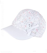 Elegancka czapka  z daszkiem dla dziewczynki Visiera UV 30 rozm. 52-56 cm