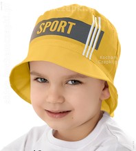 Kapelusz dla chłopca, Felice Sport, żółty, 51-53 cm