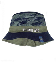 Kapelusz dla chłopca, Military Trek, khaki+granat, 51-53 cm