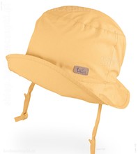 Kapelusz dla chłopca, wiązany, żółty, Gaspar Filtr UV+30, 42-44  cm