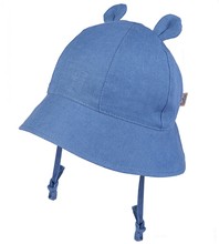 Kapelusz dla dziecka, lniany, Marten, niebieski, 48-50 cm