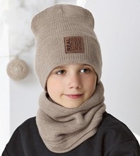 Komplet jesienny/zimowy dla chłopca, czapka i komin, Setzu, 54-57 cm
