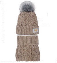 Komplet na zimę, czapka i komin dla dziewczynki,  Krisana rozm. 49-53 cm