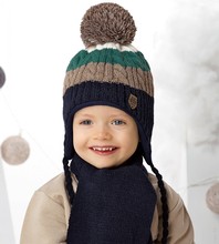 Komplet zimowy dla chłopczyka, czapka i szalik, Campes, 42-46 cm