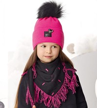 Komplet zimowy dla dziewczynki, czapka i chusta zimowa, Ardra,  50-54 cm