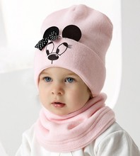 Komplet zimowy dla dziewczynki, czapka i komin, Elini, 48-50 cm