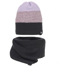 Komplet zimowy dla dziewczynki: czapka i szalik,  Routney, fioletowy, 52-54 cm