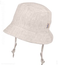 Lniany kapelusz dziecięcy, na lato, Madelino, z jonami srebra, 46-48 cm