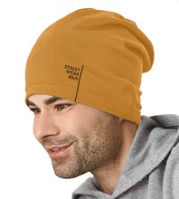 Męska czapka sportowa, bawełniana na wiosnę / jesień, musztardowa, Street Wear, 56-59 cm