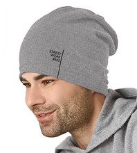Męska czapka sportowa, bawełniana na wiosnę / jesień, szara, Street Wear, 56-59 cm