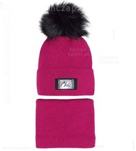 Modna czapka i komin zimowy Editie Young, rozm. 50-54 cm