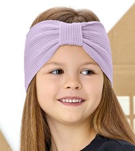 Opaska dzianinowa na głowę dla dziewczynki, Malode, fioletowa, obw. 48-50 cm