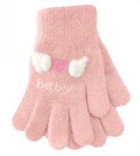 Rękawiczki dla dziewczynki, Angel, różowe, 4-6 lat