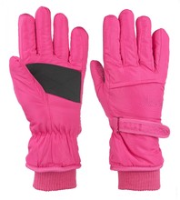 Rękawiczki zimowe damskie, bardzo ciepłe, narciarskie, różowe, M/L (19747)