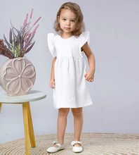 Sukienka dla dziewczynki, biała, muślinowa, Mirabelia, rozmiar 104 cm