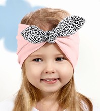 Szeroka opaska na głowę dla dziewczynki, turban, różowa, 46265, obw. 44-46cm