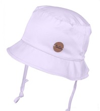 Wiązany kapelusz dla dziecka, Gaspar, jasnofioletowy, filtr UV+30,  42-44  cm