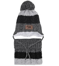 Zimowa czapka dla chłopczyka i komin,  komplet Jaser  rozm. 48-50 cm