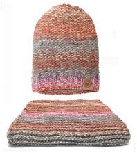 Zimowy komplet, damska czapka z polarem i długi szal, Gisele, rozm. 54-56  cm