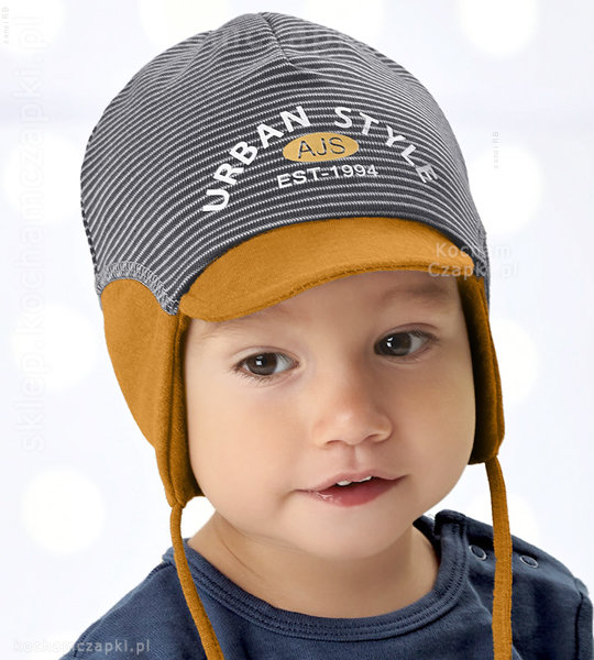 Bawełniana czapka dla chłopca z daszkiem Urban Style, r. 46-49 cm, wiosna/jesień