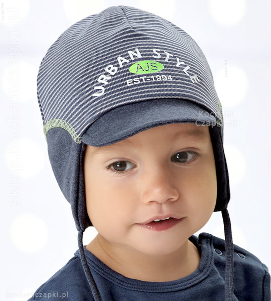 Bawełniana czapka dla chłopca z daszkiem Urban Style, rozm. 46-49 cm, wiosna/jesień