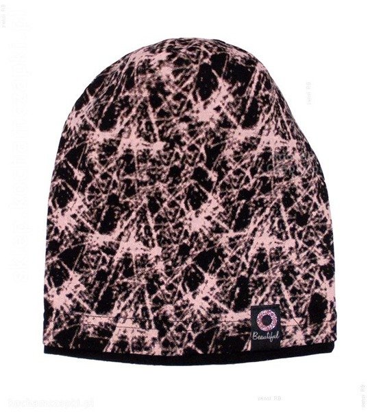 Bawełniana czapka wiosenna dla dziewczynki Carra  czarny rozm. 50-53 cm