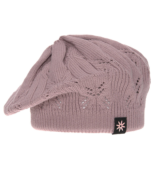 Beret dla dziewczynki wiosenny-jesienny, wrzosowy, Ramcela, 52-54 cm