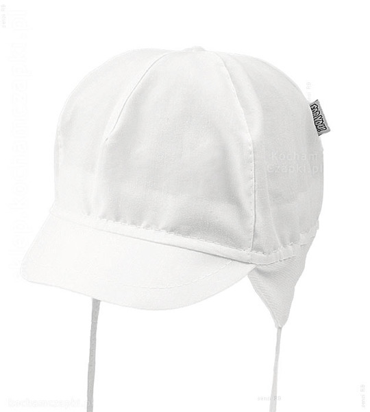 Biała czapeczka niewoląca na lato dla chłopczyka  rozm. 44 cm