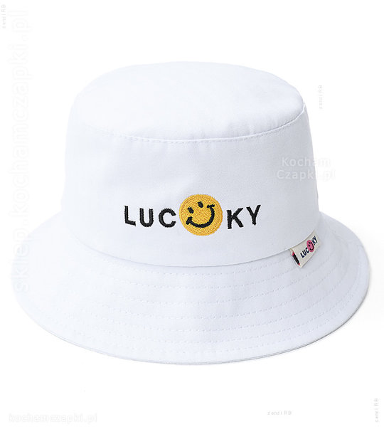 Biały kapelusz bawełniany Lucky rozm. 46-48 cm