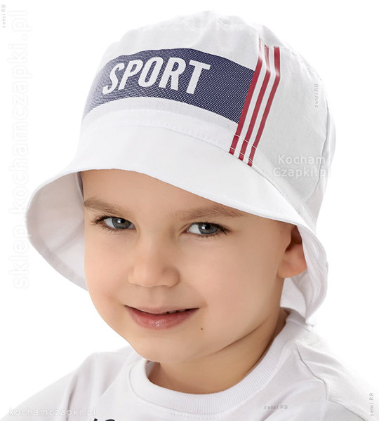 Biały kapelusz na lato dla chłopca  Felice Sport rozm. 51-53 cm