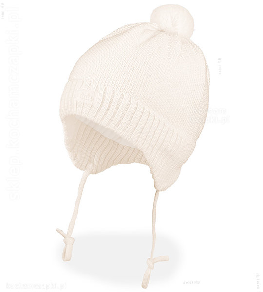 Ciepła czapka zimowa dla dziewczynki, z wełny merino, Zinan rozm. 50-53 cm