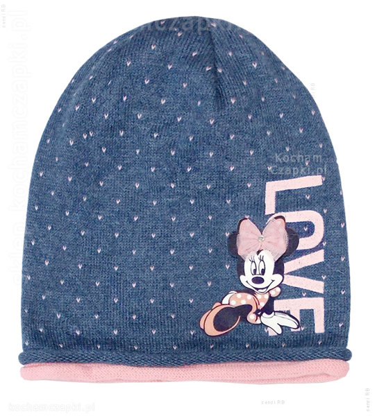 Cudna czapka dla dziewczynki, z myszką Minnie, Darny, rozm. 44-48 cm