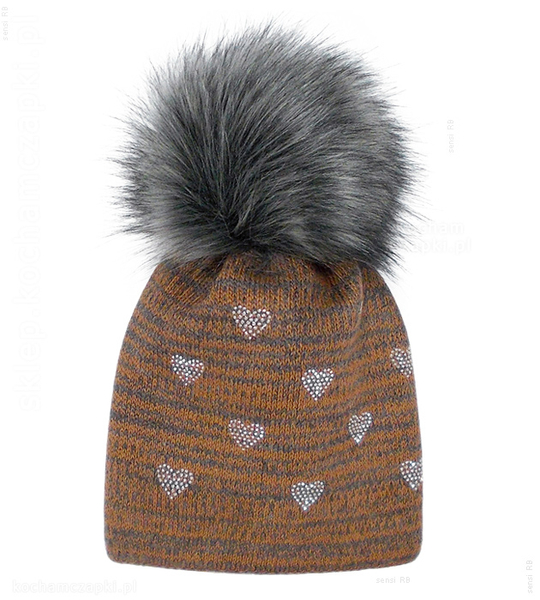 Czapka dla dziewczynki na zimę, Deepti, rozm. 53-55cm