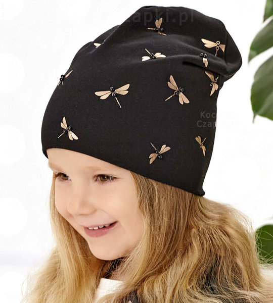 Czapka jesienna/wiosenna bawełniana dla dziewczynki, Mallena, rozm. 49-52 cm
