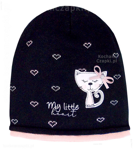 Czapka jesienna/wiosenna dla dziewczynki, My Little Heart, rozm. 49-52 cm