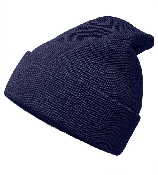 Czapka merino,  beanie/smerf podwójna Farado rozm. 54-58 cm