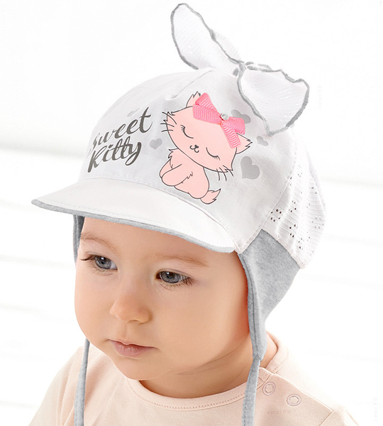 Czapka na lato dla dziewczynki, Ebba, rozm. 41-43 cm