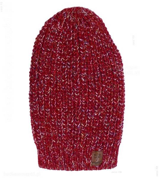 Damska czapka zimowa, smerfetka z włóczki, Sanda, uniwersalna  rozm. 56-58 cm