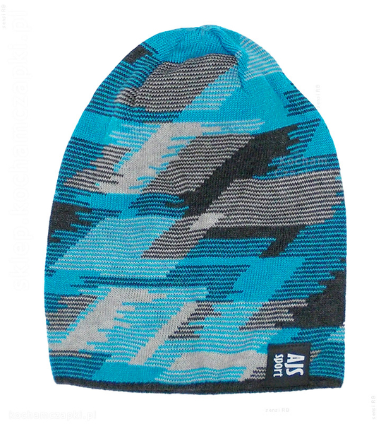 Dzianinowa czapka krasnal/smerf dla chłopca, Heliom, rozm. 54-56 cm