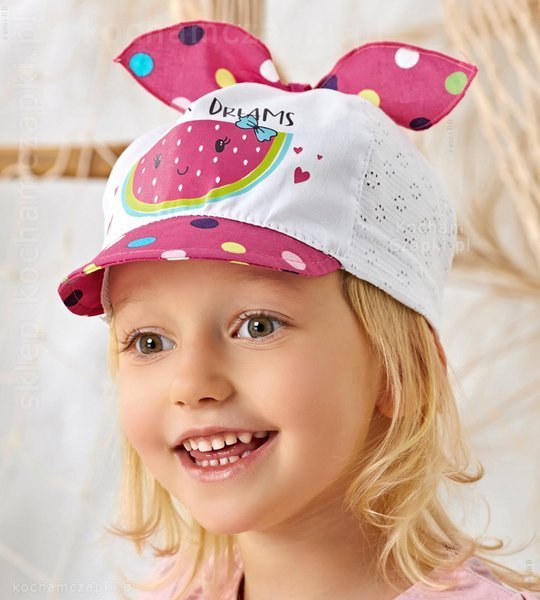 Dziewczęca czapka z daszkiem, Summer Dreams z arbuzem, rozm. 46-48 cm