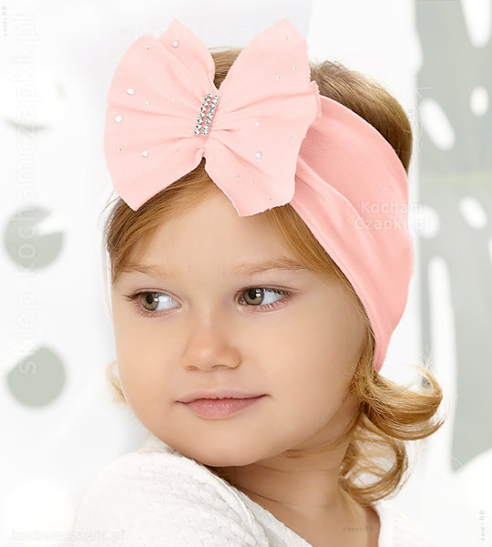 Elegancka, opaska dla dziewczynki, bawełniana na głowę, Vilde, 46-50 cm