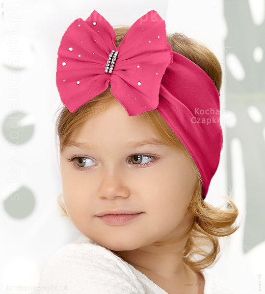 Elegancka, ozdobna opaska dla dziewczynki, bawełniana na głowę, Vilde, 46-50 cm