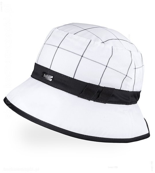 Elegancki Bucket Hat kapelusz na lato z filtrem UV +30, Cezar  rozm. 50-52 cm