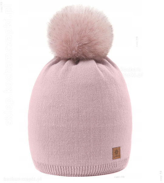Gładka czapka zimowa, Woolk Emelia, rozm. 54-56 cm