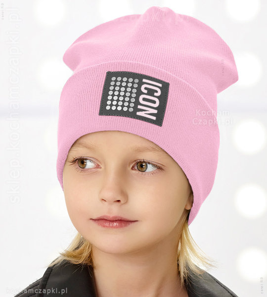 Gruba czapka bawełniana dla dziewczynki, wiosenna/jesienna, Calcesta, rozm. 50-53 cm