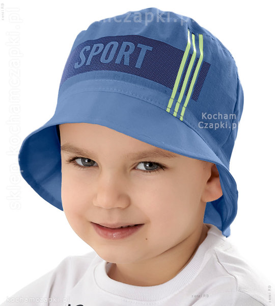 Kapelusz dla chłopca, bawełniany, Felice Sport, niebieski, 51-53 cm
