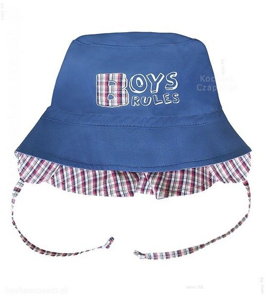 Kapelusz dla chłopca, na lato, Boys Rules, niebieski, 50-52 cm